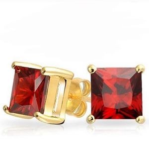 Ruby earrings.